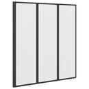 vidaXL Zuhanyfal Fekete 132 x 2 x 140 cm Alumínium és PP