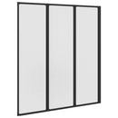 vidaXL Zuhanyfal Fekete 132 x 2 x 140 cm Alumínium