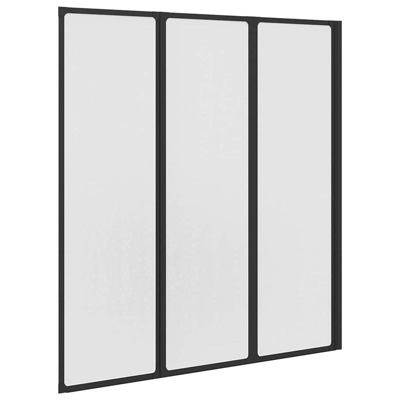vidaXL Zuhanyfal Fekete 132 x 2 x 140 cm Alumínium