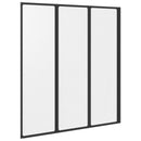vidaXL Zuhanyfal Fekete 132 x 2 x 140 cm Alumínium és PP