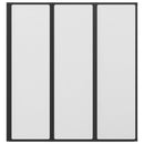 vidaXL Zuhanyfal Fekete 132 x 2 x 140 cm Alumínium