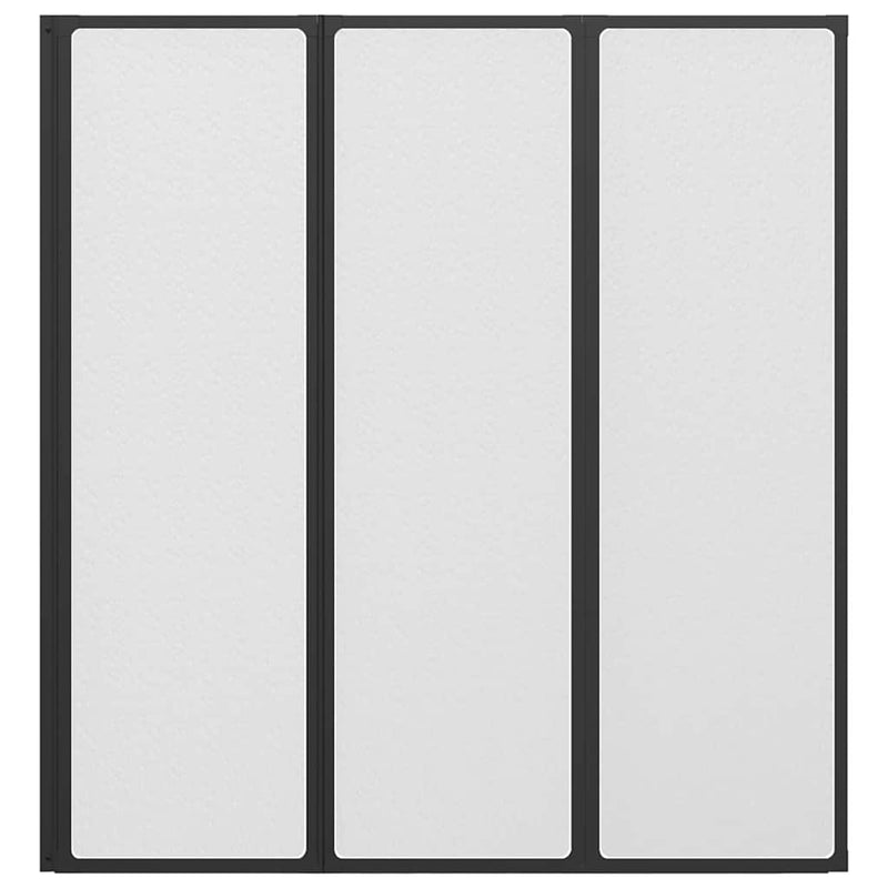 vidaXL Zuhanyfal Fekete 132 x 2 x 140 cm Alumínium