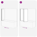 vidaXL Zuhanyfal Fekete 132 x 2 x 140 cm Alumínium és PP
