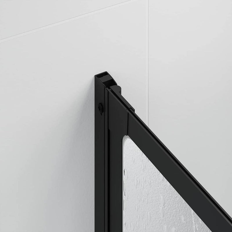 vidaXL Zuhanyfal Egyéb Fekete 168 x 140 cm Alumínium