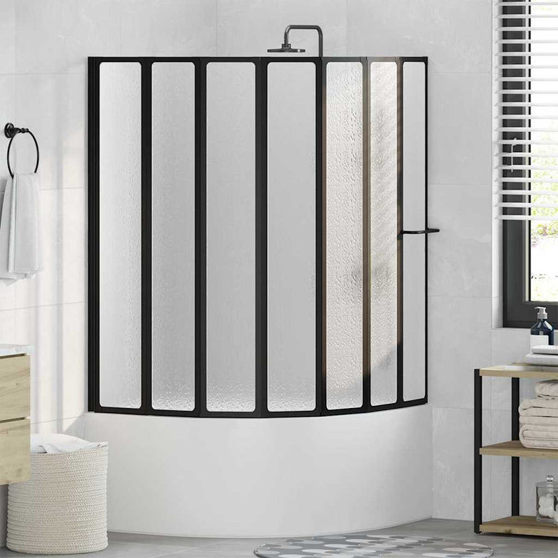 vidaXL Zuhanyfal Egyéb Fekete 168 x 140 cm Alumínium
