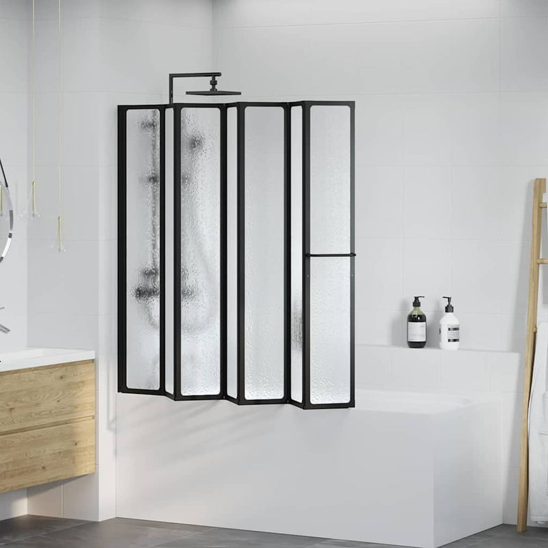 vidaXL Zuhanyfal Egyéb Fekete 168 x 140 cm Alumínium