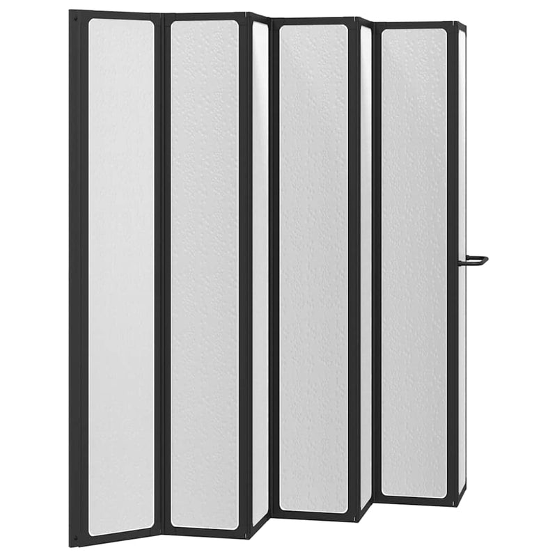 vidaXL Zuhanyfal Egyéb Fekete 168 x 140 cm Alumínium