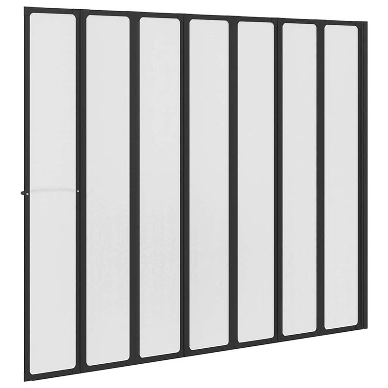 vidaXL Zuhanyfal Egyéb Fekete 168 x 140 cm Alumínium