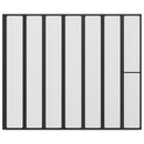 vidaXL Zuhanyfal Egyéb Fekete 168 x 140 cm Alumínium