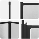 vidaXL Zuhanyfal Egyéb Fekete 120 x 70 x 137 cm Alumínium