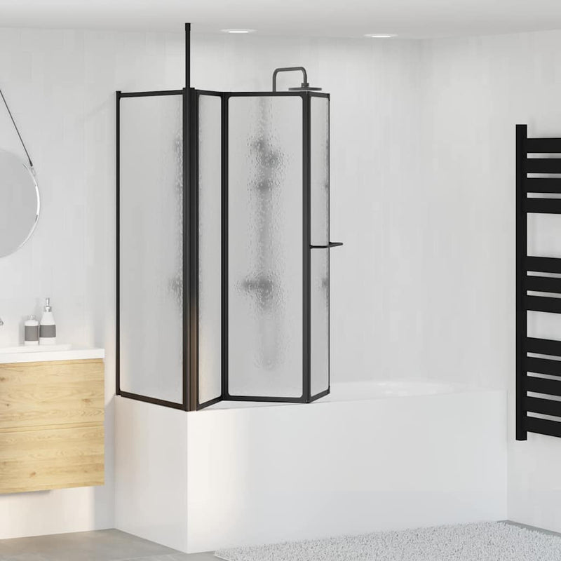vidaXL Zuhanyfal Egyéb Fekete 120 x 70 x 137 cm Alumínium