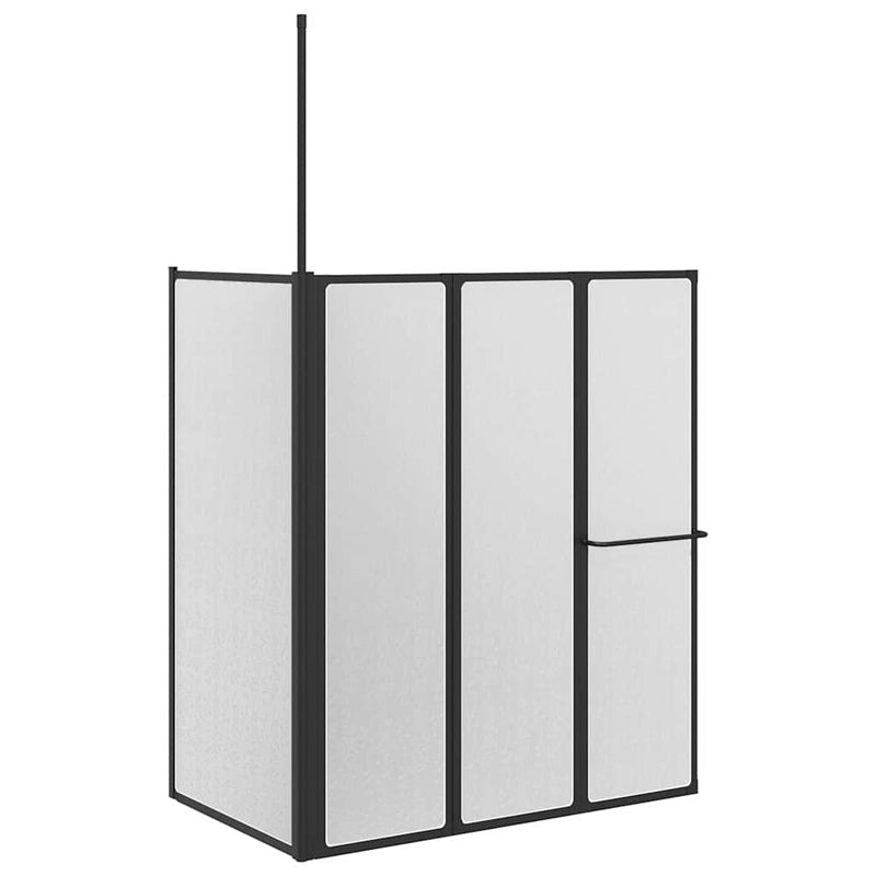vidaXL Zuhanyfal Egyéb Fekete 120 x 70 x 137 cm Alumínium
