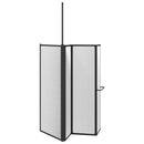 vidaXL Zuhanyfal Egyéb Fekete 120 x 70 x 137 cm Alumínium