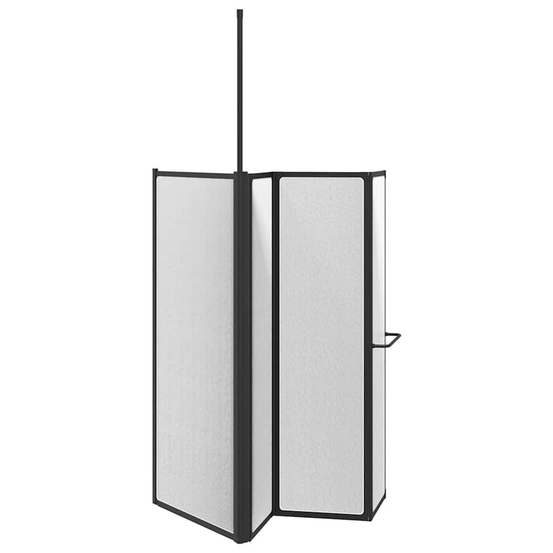 vidaXL Zuhanyfal Egyéb Fekete 120 x 70 x 137 cm Alumínium