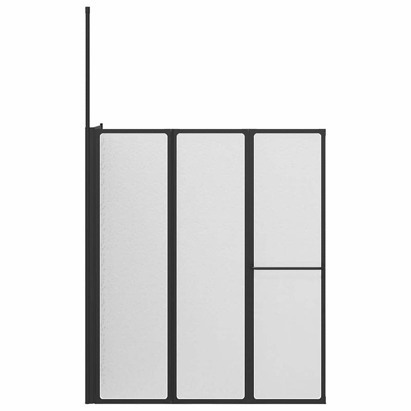 vidaXL Zuhanyfal Egyéb Fekete 120 x 70 x 137 cm Alumínium