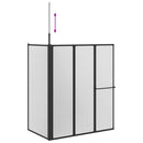 vidaXL Zuhanyfal Egyéb Fekete 120 x 70 x 137 cm Alumínium