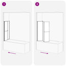 vidaXL Zuhanyfal Fehér 120 x 70 x 137 cm Alumínium