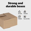 vidaXL Hajtható doboz 50 pcs Természetes 15 x 15 x 8 cm Karton