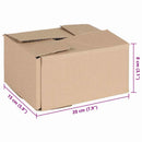 vidaXL Hajtható doboz 50 pcs Természetes 20 x 15 x 10 cm Karton
