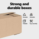 vidaXL Hajtható doboz 50 pcs Természetes 24 x 13 x 13 cm Karton