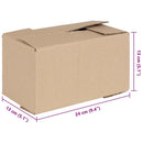 vidaXL Hajtható doboz 50 pcs Természetes 24 x 13 x 13 cm Karton