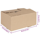 vidaXL Hajtható doboz 50 pcs Természetes 30 x 21,5 x 14 cm Karton
