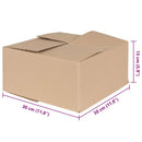 vidaXL Hajtható doboz 50 pcs Természetes 30 x 30 x 15 cm Karton