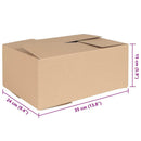 vidaXL Hajtható doboz 50 pcs Természetes 35 x 24 x 15 cm Karton