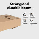 vidaXL Hajtható doboz 50 pcs Természetes 40 x 30 x 10 cm Karton