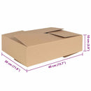 vidaXL Hajtható doboz 50 pcs Természetes 40 x 30 x 10 cm Karton