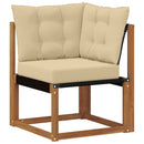 vidaXL Kültéri kanapé szett párnával 10 pcs Természetes és bézs