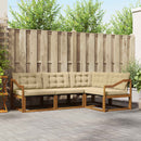 vidaXL Kültéri kanapé szett párnával 4 pcs Természetes és bézs