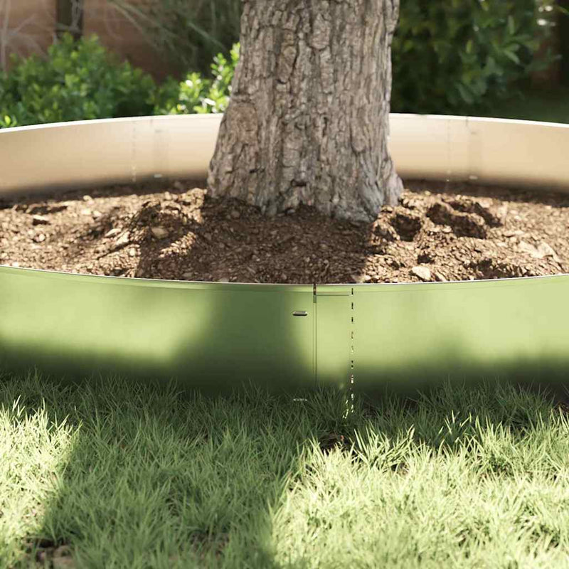 vidaXL Gyepszegélyek 20 pcs Ezüst 100 x 25 cm Horganyzott acél