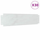vidaXL Gyepszegélyek 30 pcs Ezüst 100 x 25 x 0,07 cm Horganyzott acél