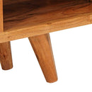 vidaXL TV szekrény polcokkal Barna 110 x 30 x 40 cm Tömör Akácfa