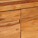 vidaXL TV szekrény polcokkal Barna 110 x 30 x 40 cm Tömör Akácfa