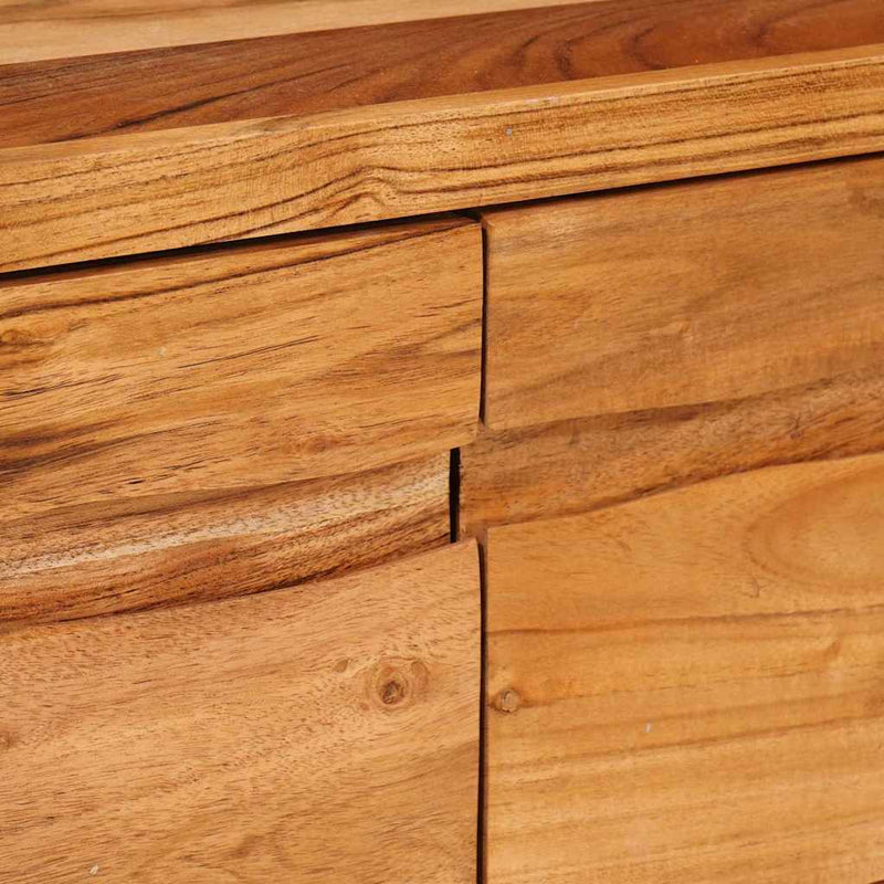 vidaXL TV szekrény polcokkal Barna 110 x 30 x 40 cm Tömör Akácfa