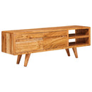 vidaXL TV szekrény polcokkal Barna 110 x 30 x 40 cm Tömör Akácfa