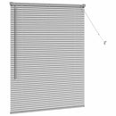 vidaXL Zsalugáter Redőnyök Ezüst 130 x 105 cm Alumínium