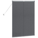 vidaXL Zsalugáter Redőnyök Sötétszürke 130 x 90 cm Alumínium
