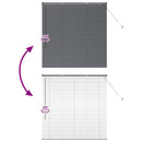 vidaXL Zsalugáter Redőnyök Sötétszürke 130 x 125 cm Alumínium