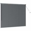 vidaXL Zsalugáter Redőnyök Sötétszürke 130 x 155 cm Alumínium