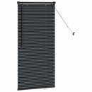 vidaXL Zsalugáter Redőnyök Fekete 60 x 2,5 x 130 cm Alumínium