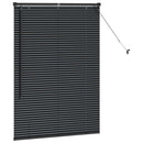 vidaXL Zsalugáter Redőnyök Fekete 130 x 95 cm Alumínium