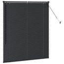 vidaXL Zsalugáter Redőnyök Fekete 130 x 115 cm Alumínium