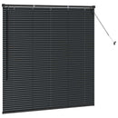 vidaXL Zsalugáter Redőnyök Fekete 130 x 135 cm Alumínium