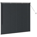 vidaXL Zsalugáter Redőnyök Fekete 130 x 150 cm Alumínium