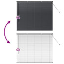 vidaXL Zsalugáter Redőnyök Fekete 130 x 155 cm Alumínium