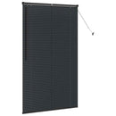 vidaXL Zsalugáter Redőnyök Fekete 175 x 105 cm Alumínium