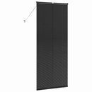 vidaXL Zsalugáter Redőnyök Fekete 220 x 90 cm Alumínium